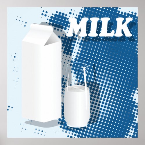 Glass Of Milk Poster