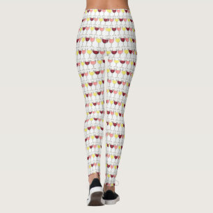 Glass of Red White Rosé Glasses Winery Wine Lover Leggings
