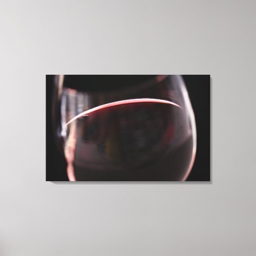 Glass of red wine canvas print