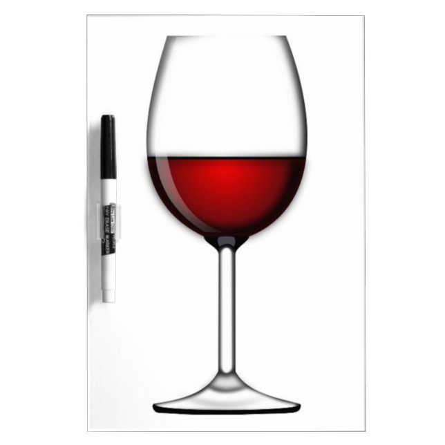 GLASS OF RED WINE DRY ERASE BOARD (Front)