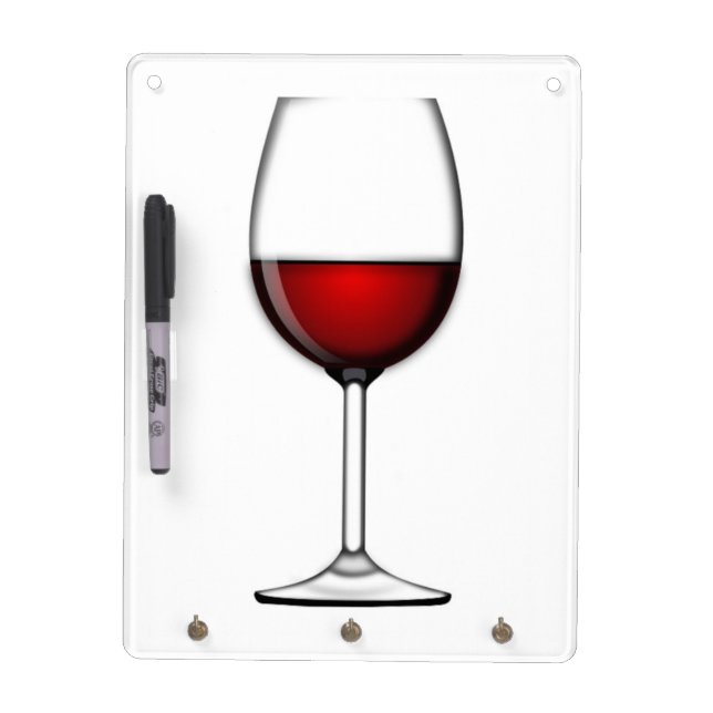 GLASS OF RED WINE DRY ERASE BOARD (Front)