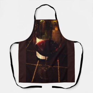 Glass of Red Wine Photography Art Apron