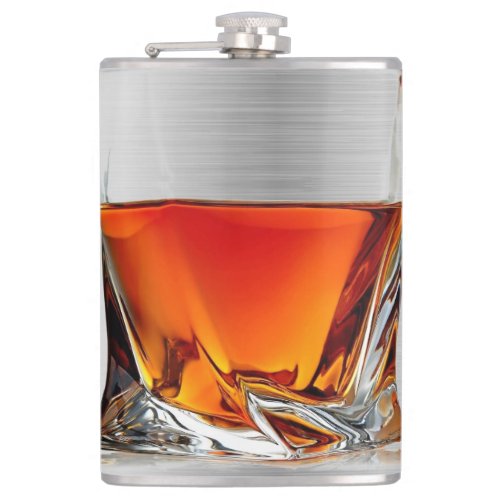 Glass of whiskey flask