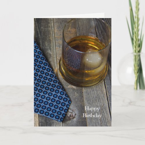 glass of whiskey for birthday card