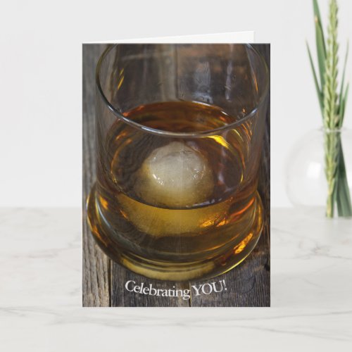glass of whiskey for birthday card