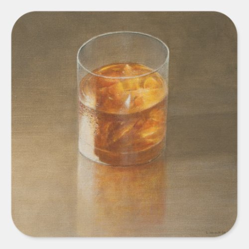 Glass of Whisky 2010 Square Sticker