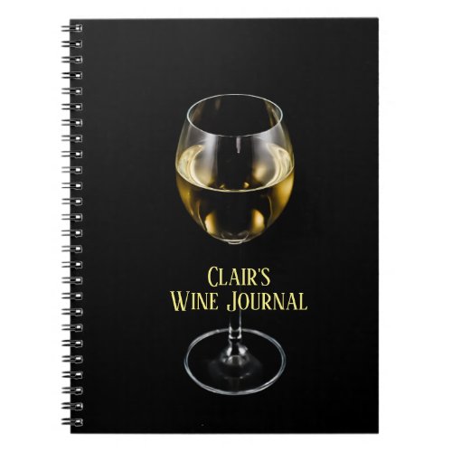 Glass of White WinePersonalized Wine Journal