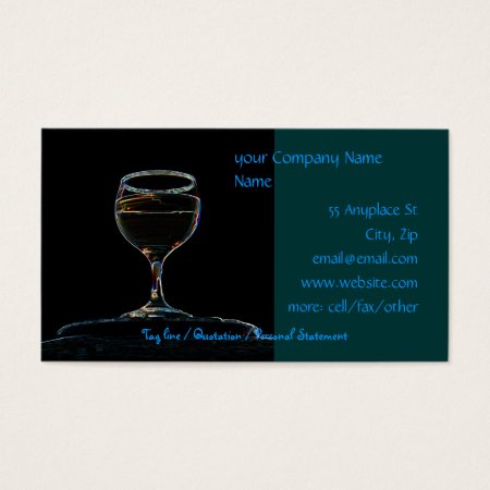 Glass of Wine business card template
