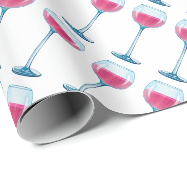 Glass of Wine Gift Wrap (Roll Corner)