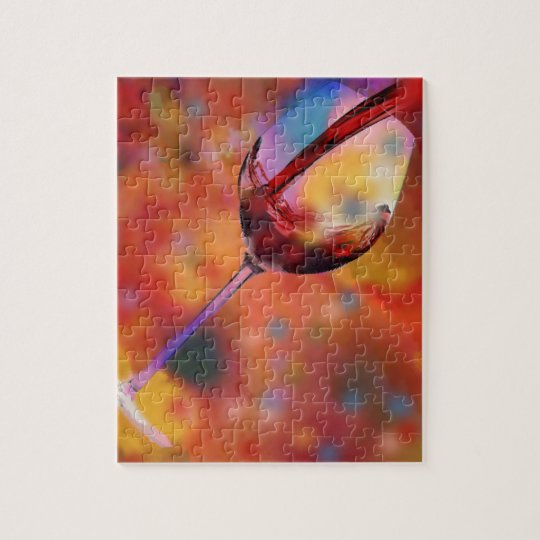 Glass of wine jigsaw puzzle
