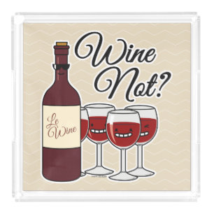 Glass of Wine not grapes alcohol red rose pinot Acrylic Tray