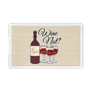 Glass of Wine not grapes alcohol red rose pinot Acrylic Tray