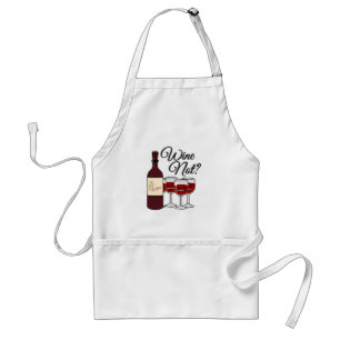 Glass of Wine not grapes alcohol red rose pinot Adult Apron