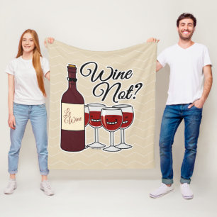 Glass of Wine not grapes alcohol red rose pinot Fleece Blanket