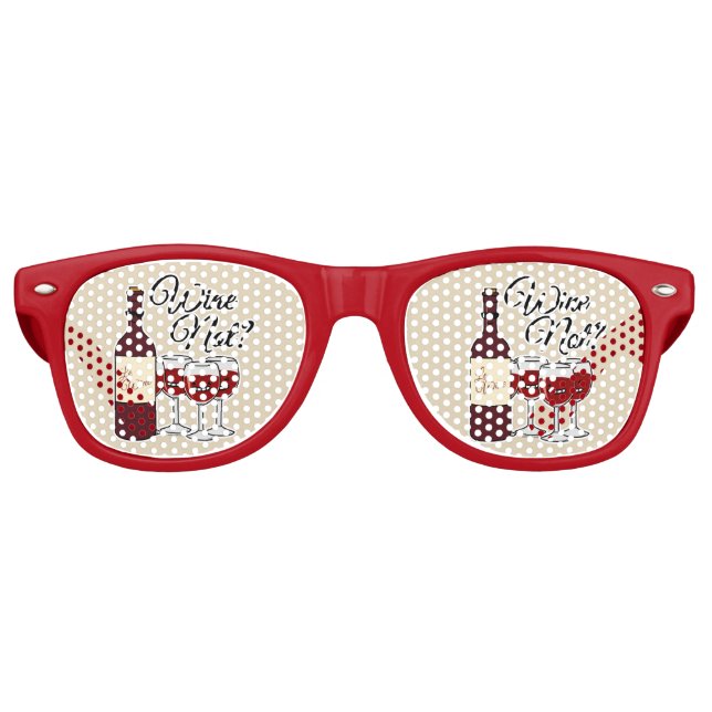 Glass of Wine not grapes alcohol red rose pinot Retro Sunglasses (Front)