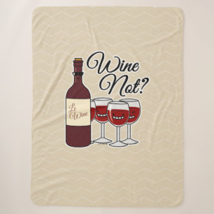 Glass of Wine not grapes alcohol red rose pinot Sherpa Blanket