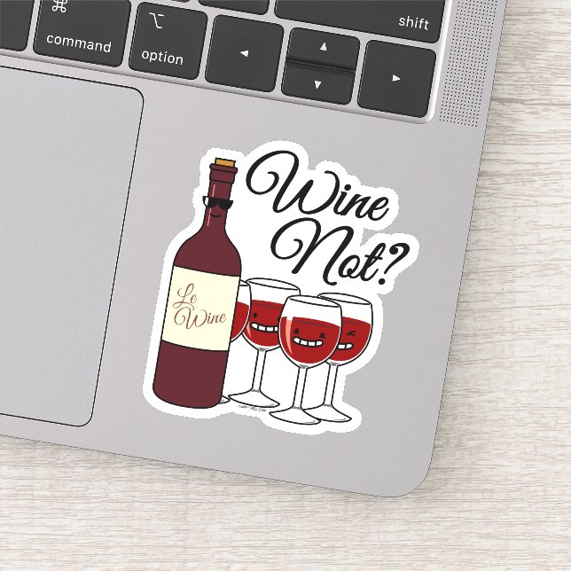 Glass of Wine not grapes alcohol red rose pinot Sticker (Detail)