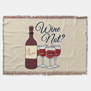 Glass of Wine not grapes alcohol red rose pinot Throw Blanket