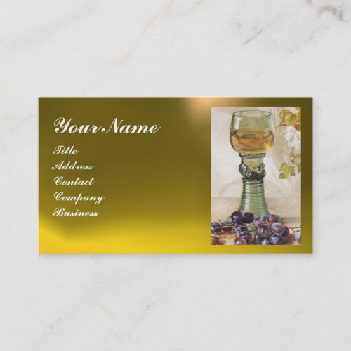 GLASS OF WINE OLD GRAPE VINEYARD BUSINESS CARD