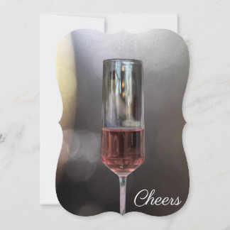 Glass of Wine Photo Invitation