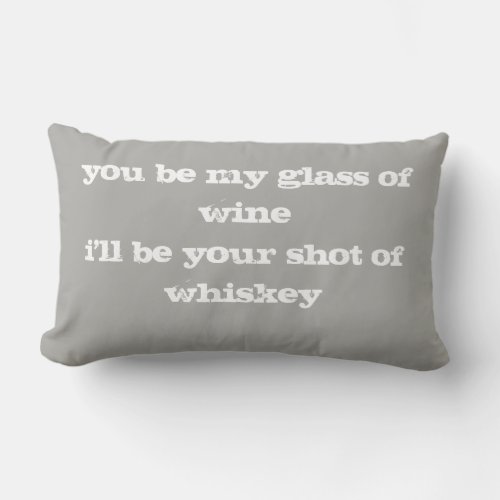 GLASS OF WINE SHOT OF WHISKEY PILLOW