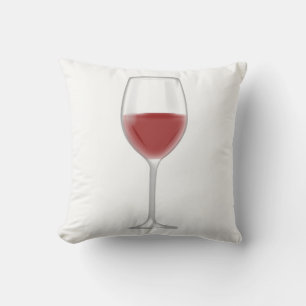 Glass of Wine Throw Pillow