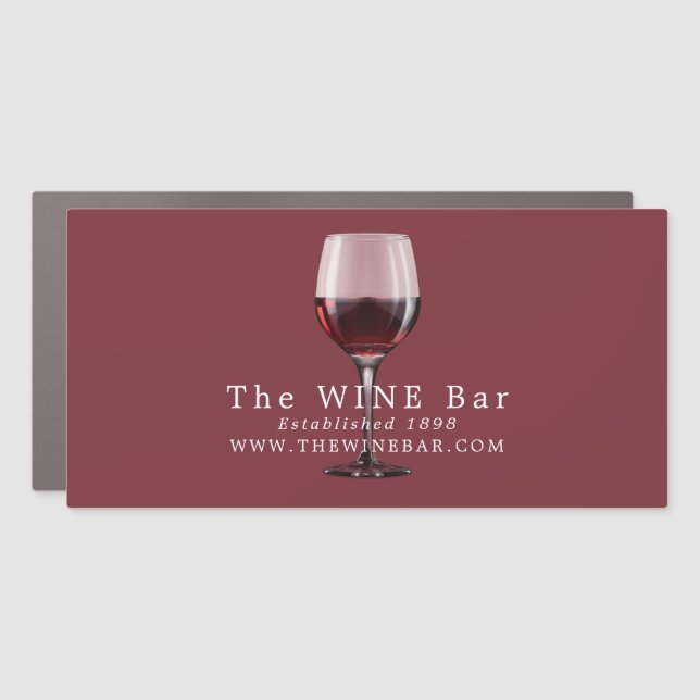 Glass of Wine, Wine Bar/Winery Car Magnet (Front)