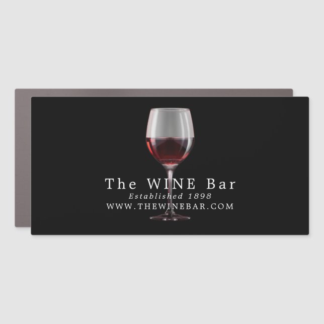 Glass of Wine, Wine Bar/Winery Car Magnet (Front)