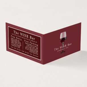 Glass of Wine, Wine Bar/Winery, Detailed Business Card