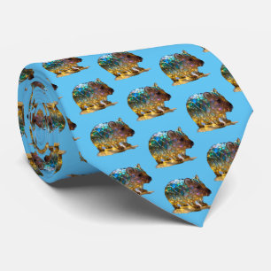Glass Opalized Australian Wombat, Neck Tie