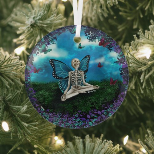 Glass Ornament - Skeleton Fairy