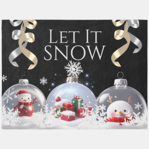 Glass Ornaments/Snowy/Outdoor Rug