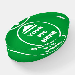 Glass Oval Paperweight - Add Your Image