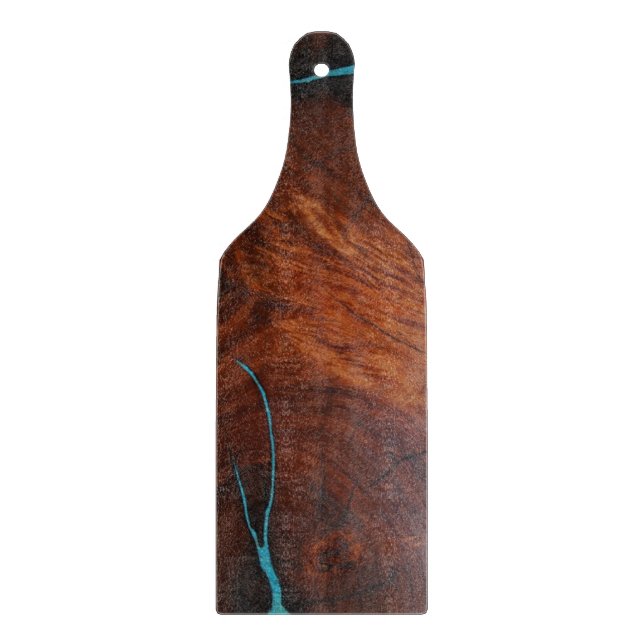 Glass Paddle Cutting Board Mesquite Turquoise (Front)