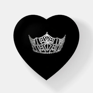 Glass Paper Weight-Miss America Replica Crown Paperweight