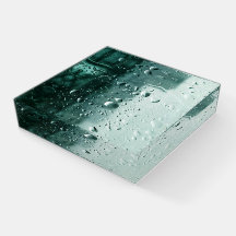 Glass Paper Weight Water Droplets