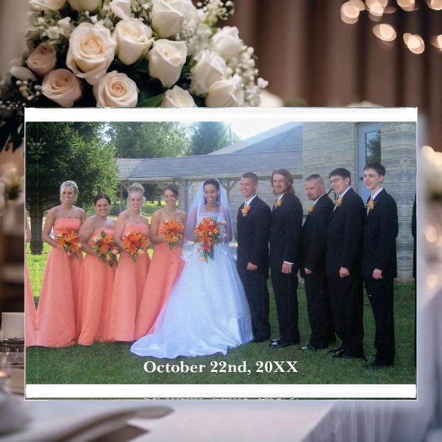 Glass Paperweight Template Your Wedding Photo (Creator Uploaded)