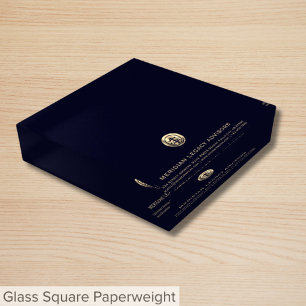 Glass Paperweight with Custom Professional Logo