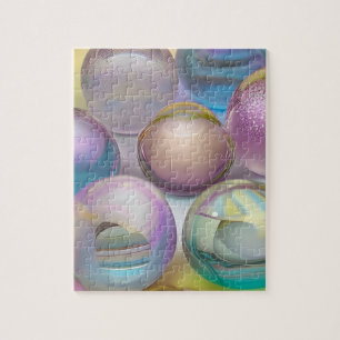 Glass Paperweights with Swirling Colors to Relax Jigsaw Puzzle