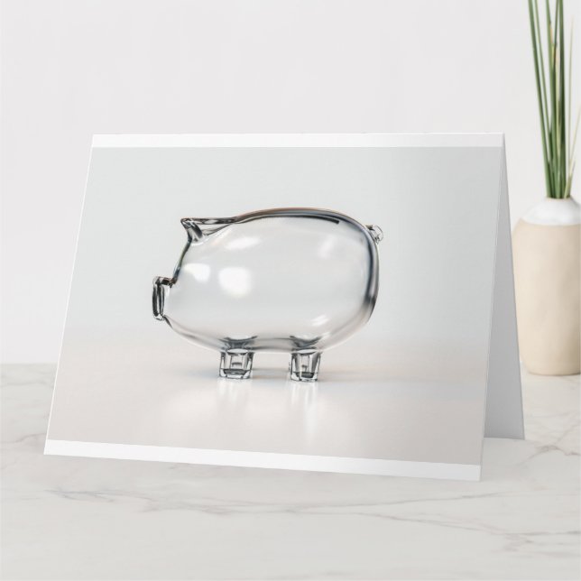 Glass Piggy Bank Card (Front)