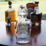 Glass Pocket Hip Flask w/Leak-Proof Rubber Seal<br><div class="desc">Whiskey flasks are a classic gift for men or women who enjoy a nip of whiskey or scotch now and then. This really cool engraved whiskey label flask is personalized with your name and home town, just as if you have your own personal distillery for brewing your own moonshine and...</div>