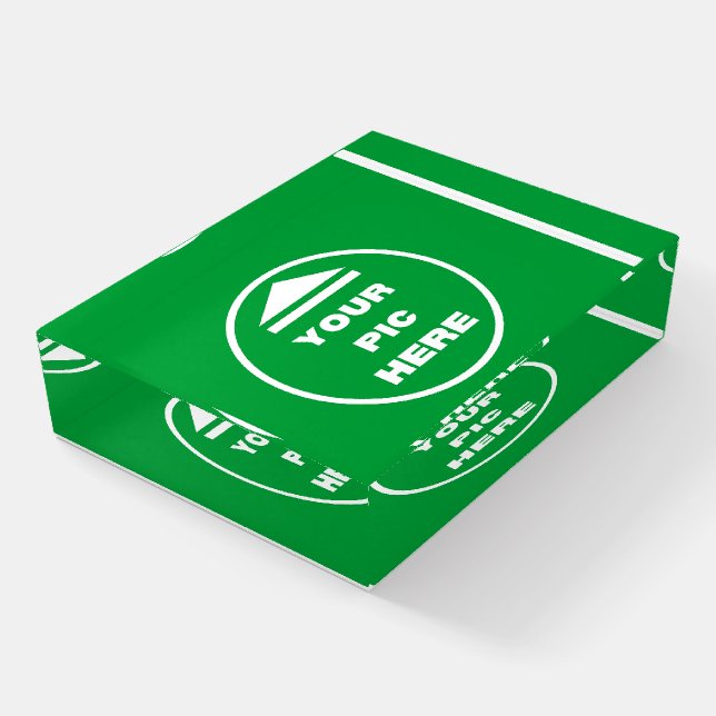 Glass Rectangle Paperweight - Add Your Image (Angled)