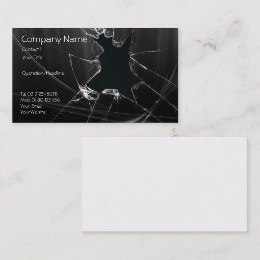 Glass Repair Business Card Zazzle