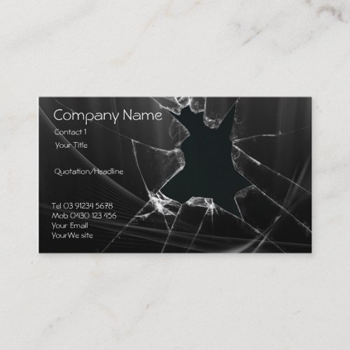 Glass Repair Business Card Templates