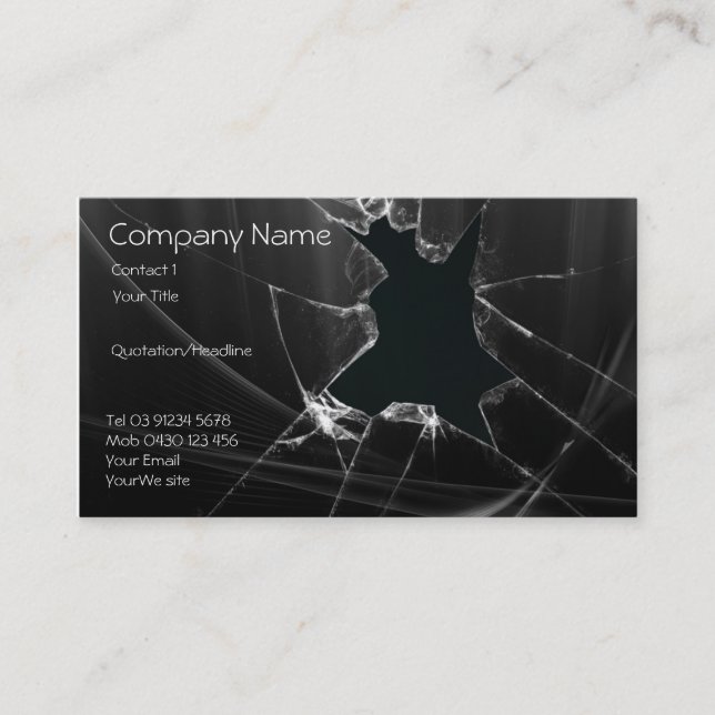 Glass Repair Business Card (Front)