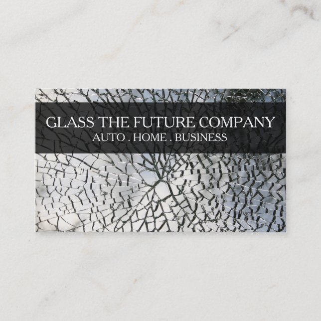 Glass Repair Installation Service Business Card (Front)