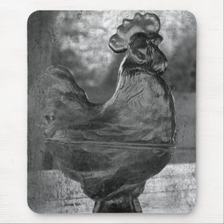 Glass Rooster Mouse Pad