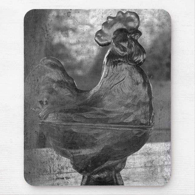 Glass Rooster Mouse Pad (Front)