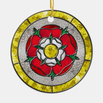 Glass Rose Ceramic Ornament by inkles at Zazzle