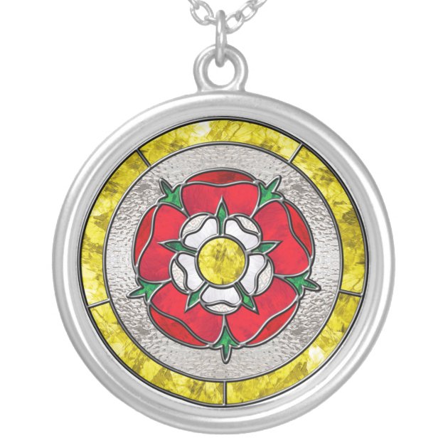 rose in glass necklace